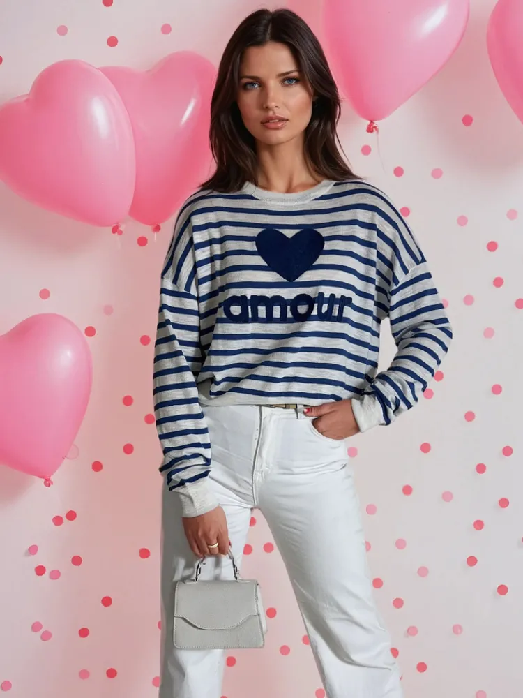 Swetry Damskie>Dstreet Sweter damski NOVES niebieski MY2321