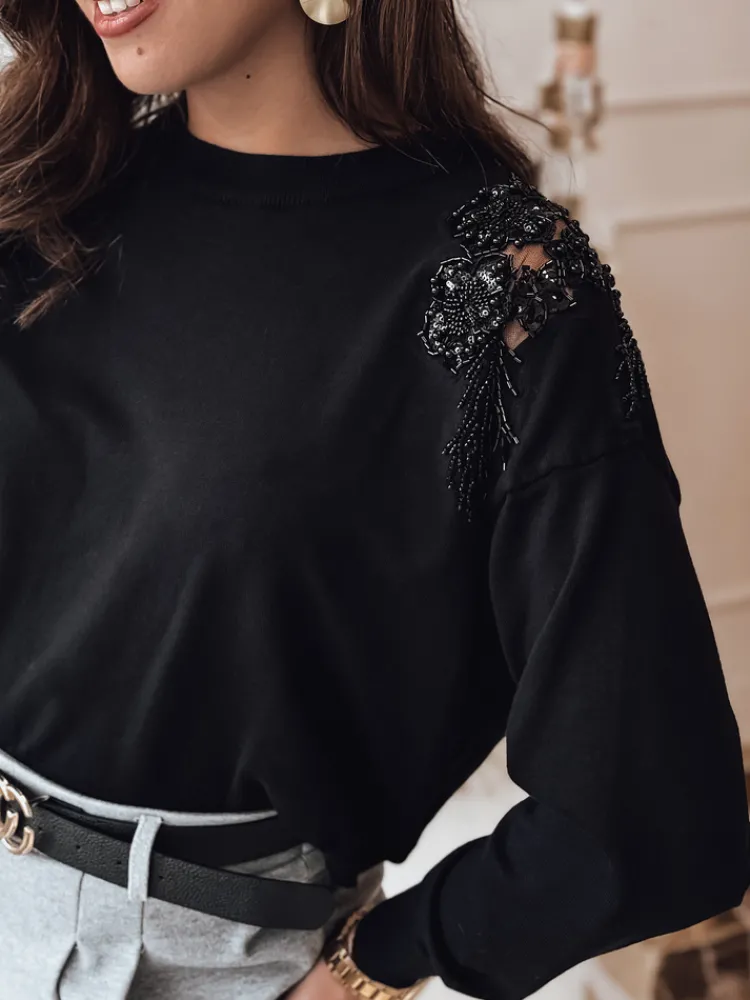 Swetry Damskie>Dstreet Sweter damski one size ORELIS czarny MY2371