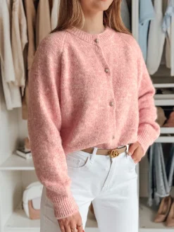 Swetry Damskie>Dstreet Sweter damski one size oversize SOFTELLS różowy MY2471