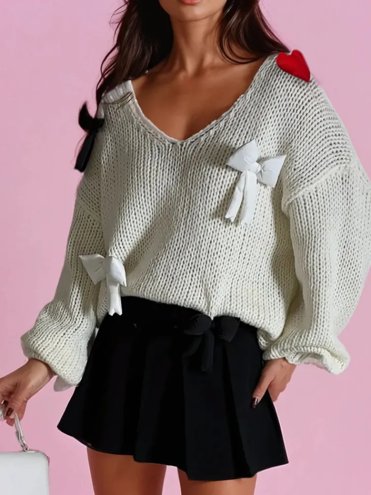 Swetry Damskie>Dstreet Sweter damski one size PUREBOW ecru MY2362