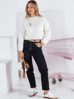 Swetry Damskie>Dstreet Sweter damski oversize BILLIS ecru MY2284