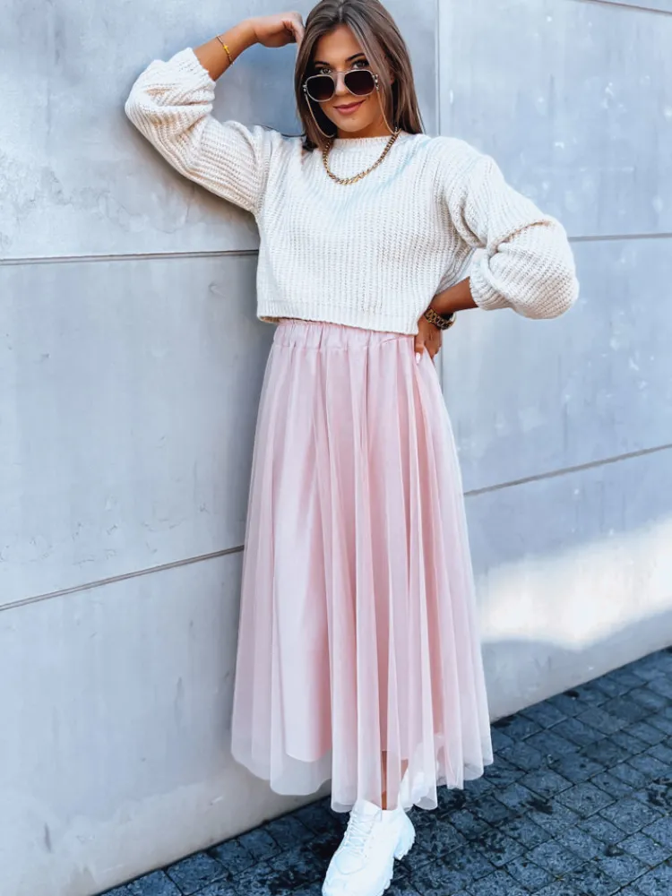 Swetry Damskie>Dstreet Sweter damski oversize BILLIS jasnobeżowy MY2232