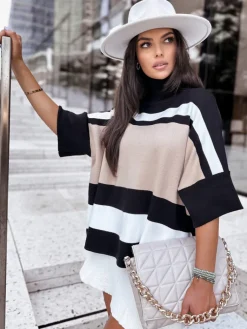 Swetry Damskie>Dstreet Sweter damski oversize ZEPHYR czarny MY2024