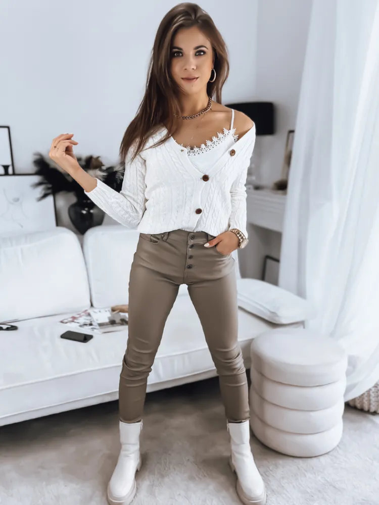 Swetry Damskie>Dstreet Sweter damski RIGLA ecru MY1634