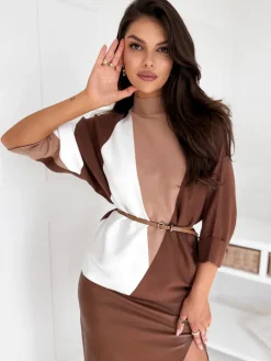 Swetry Damskie>Dstreet Sweter damski ROSETTA trójkolorowy MY1992