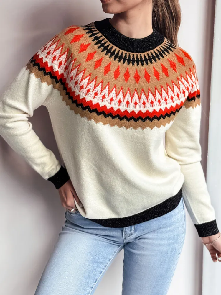 Swetry Damskie>Dstreet Sweter damski RUBY GLOW beżowy MY2378