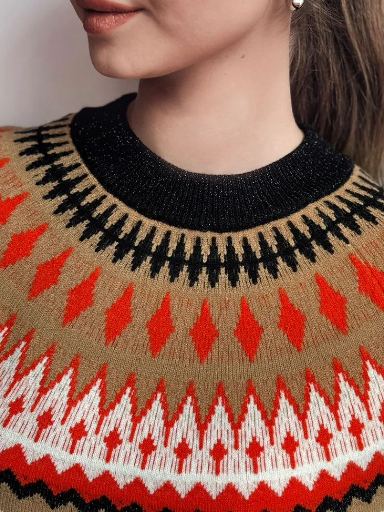 Swetry Damskie>Dstreet Sweter damski RUBY GLOW beżowy MY2378