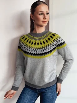 Swetry Damskie>Dstreet Sweter damski RUBY GLOW szary MY2376