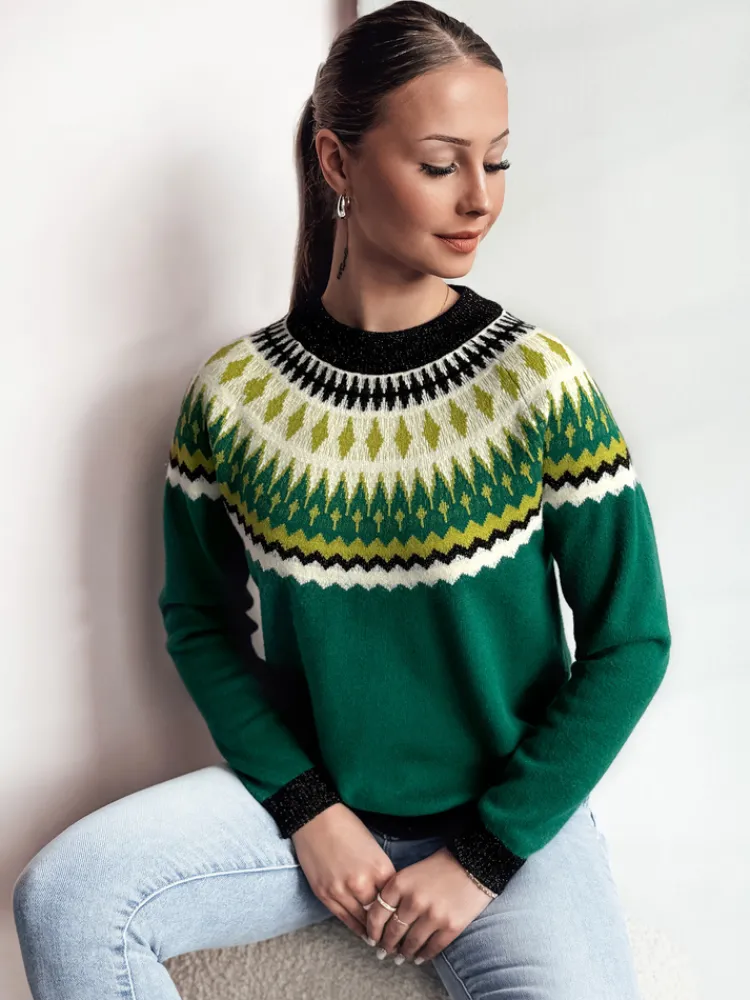 Swetry Damskie>Dstreet Sweter damski RUBY GLOW zielony MY2377