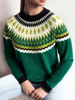 Swetry Damskie>Dstreet Sweter damski RUBY GLOW zielony MY2377