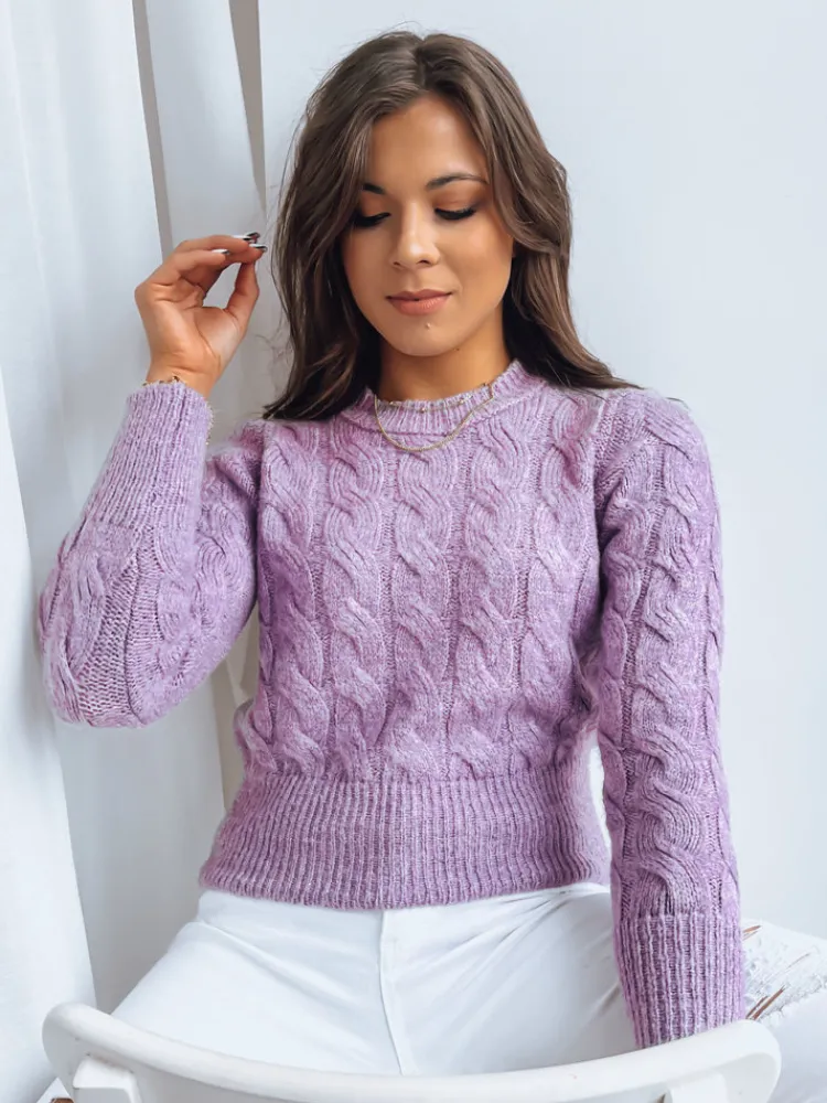 Swetry Damskie>Dstreet Sweter damski SELAVI liliowy MY1946