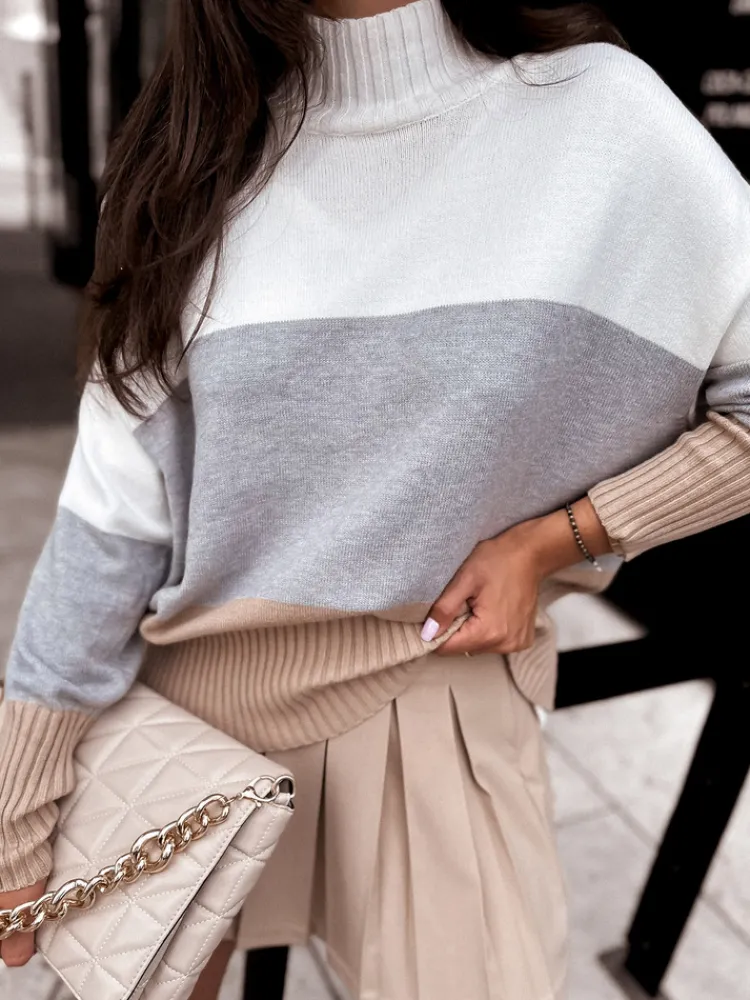 Swetry Damskie>Dstreet Sweter damski SERENE szary MY1981