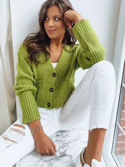 Swetry Damskie>Dstreet Sweter damski SISTERS jasnozielony MY1960