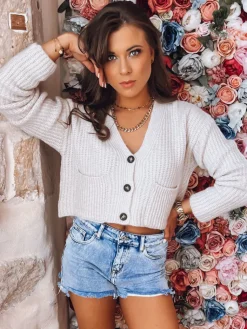 Swetry Damskie>Dstreet Sweter damski SISTERS jasnobeżowy MY1959z