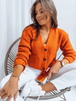 Swetry Damskie>Dstreet Sweter damski SISTERS pomarańczowy MY1961