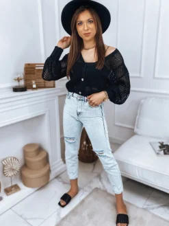 Swetry Damskie>Dstreet Sweter damski STEVIA czarny MY1547