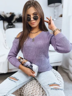 Swetry Damskie>Dstreet Sweter damski TURI lila MY1666