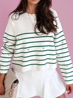 Swetry Damskie>Dstreet Sweter damski VELORIA zielony MY2027