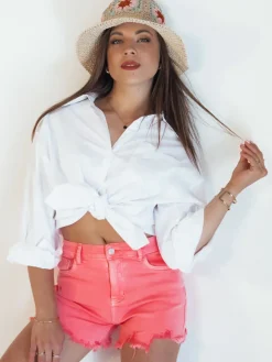 Spodenki Damskie>Dstreet Szorty damskie SUNYLOOK różowe SY0362