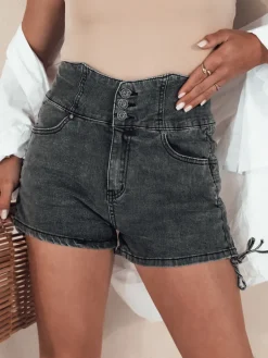 Spodenki Damskie>Dstreet Szorty jeansowe damskie JEANLOVE czarne SY0377