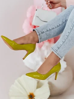 Szpilki>Dstreet Szpilki damskie na obcasie CRANTIK zielone ZY0747