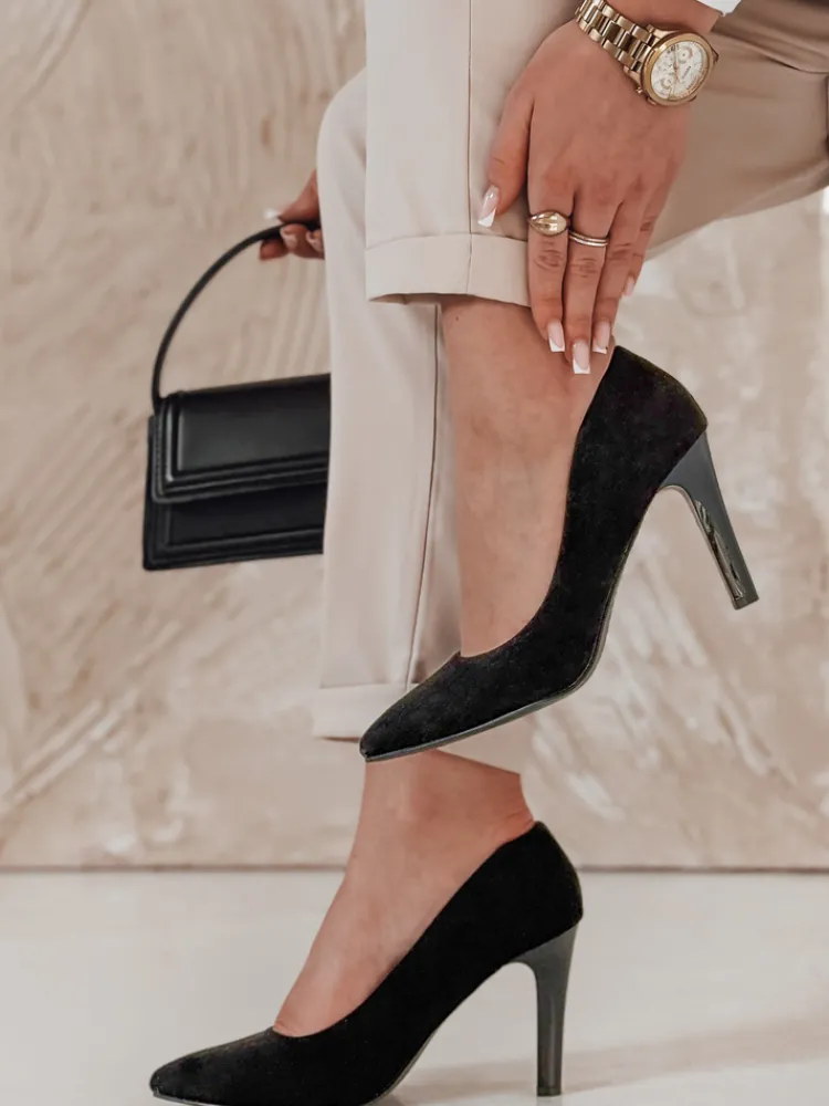 Szpilki>Dstreet Szpilki damskie na słupku LUWINA czarne ZY0727