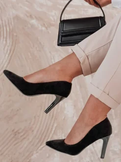 Szpilki>Dstreet Szpilki damskie na słupku LUWINA czarne ZY0727