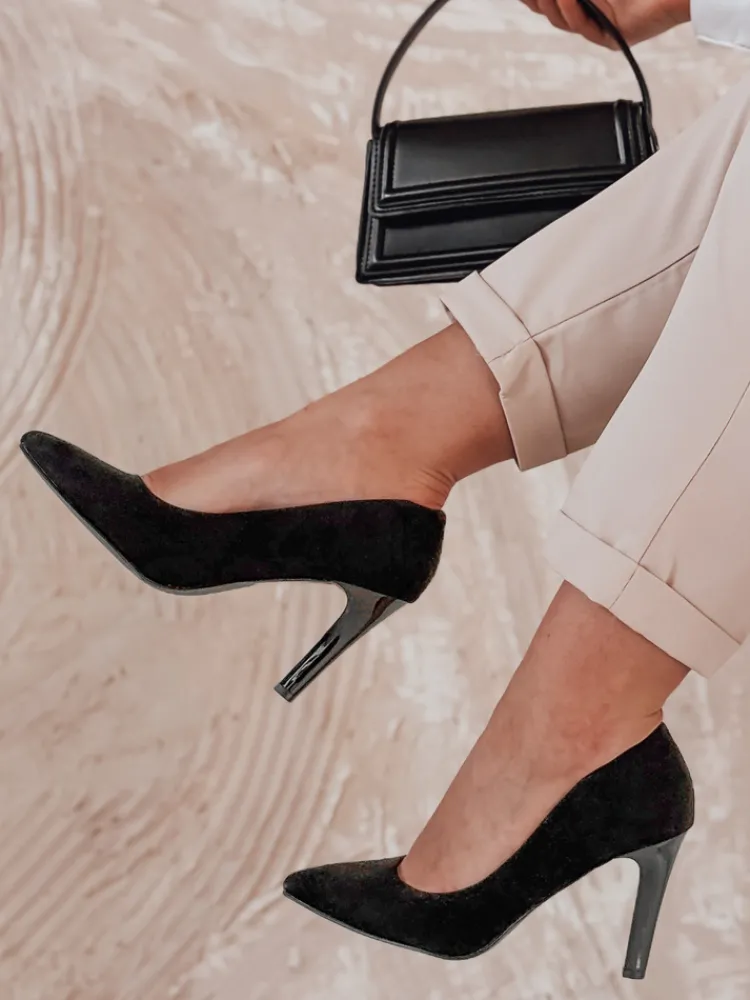 Szpilki>Dstreet Szpilki damskie na słupku LUWINA czarne ZY0727