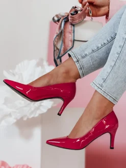 Szpilki>Dstreet Szpilki damskie na wysokim obcasie STILETTU fuksja ZY0738