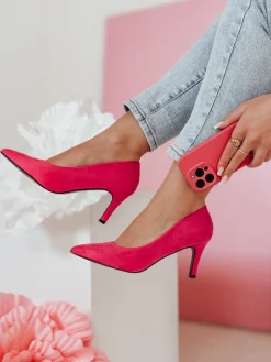 Szpilki>Dstreet Szpilki damskie na wysokim obcasie FEMBELLIA fuksja ZY0737