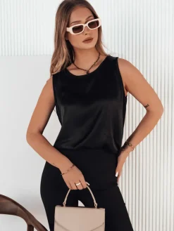 T-Shirty Damskie>Dstreet Top damski FOSSAT czarny RY2339