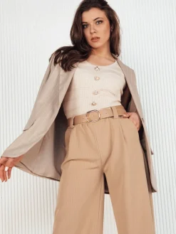 T-Shirty Damskie>Dstreet Top damski GLARDOS beżowy RY2386