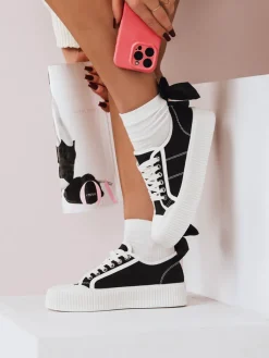 Trampki|Buty Sportowe>Dstreet Trampki damskie ELIDA czarne ZY0147