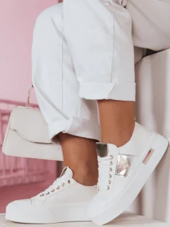 Trampki>Dstreet Trampki damskie na platformie TRENDIS białe ZY0703