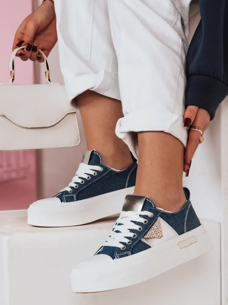 Trampki>Dstreet Trampki damskie na platformie TRENDIS jeansowe ZY0678