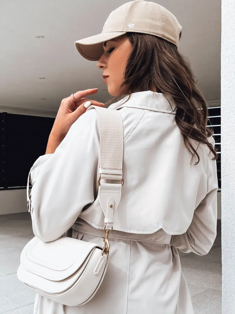 Płaszcze Damskie>Dstreet Trencz damski długi BINCIA jasnoszara TY4338