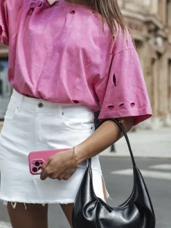 T-Shirty Damskie>Dstreet T-shirt damski AYUBAS różowy RY2646