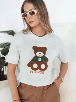 T-Shirty Damskie>Dstreet T-shirt damski BAREN pistacjowy RY2540