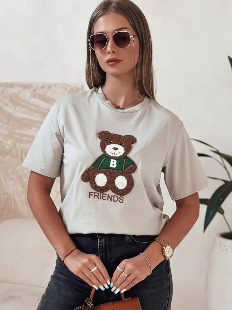 T-Shirty Damskie>Dstreet T-shirt damski BAREN pistacjowy RY2566