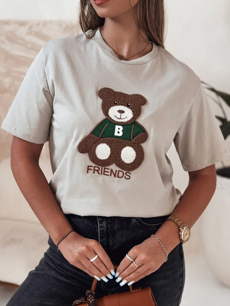 T-Shirty Damskie>Dstreet T-shirt damski BAREN pistacjowy RY2566