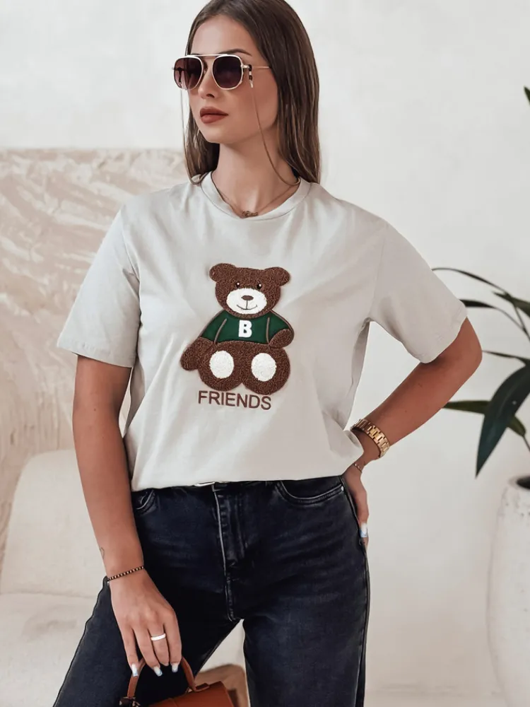 T-Shirty Damskie>Dstreet T-shirt damski BAREN pistacjowy RY2566