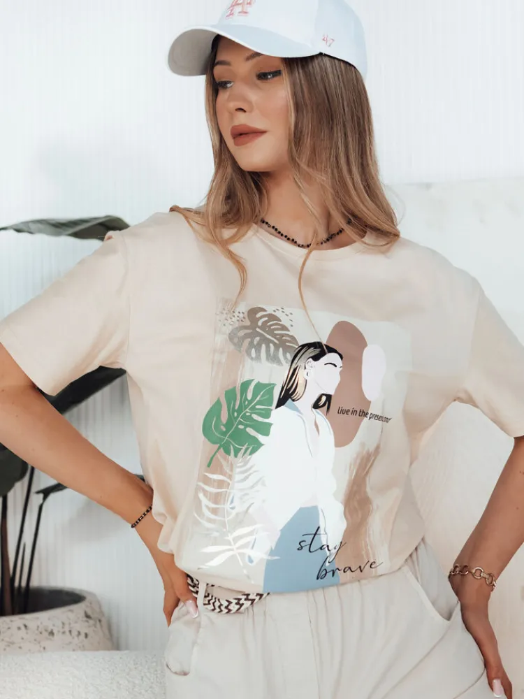 T-Shirty Damskie>Dstreet T-shirt damski BRAVIS brzoskwiniowy RY2618