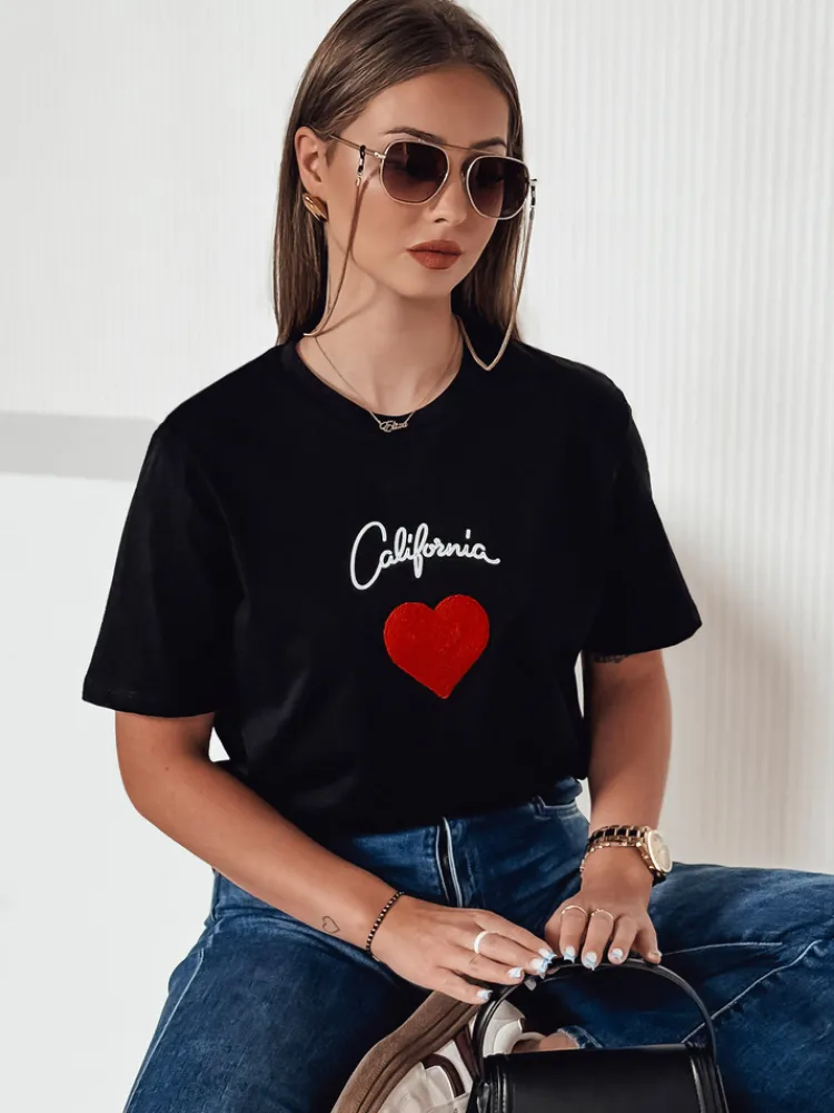 T-Shirty Damskie>Dstreet T-shirt damski CALOV czarny RY2567