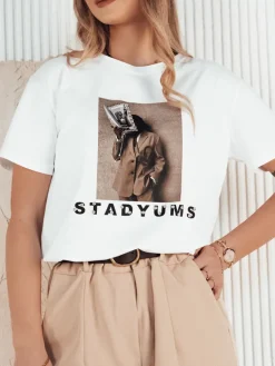 T-Shirty Damskie>Dstreet T-shirt damski CARSTI biały RY2404