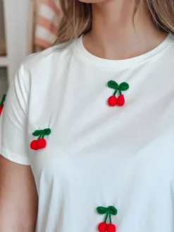 T-Shirty Damskie>Dstreet T-shirt damski CHERETTE biały RY2848