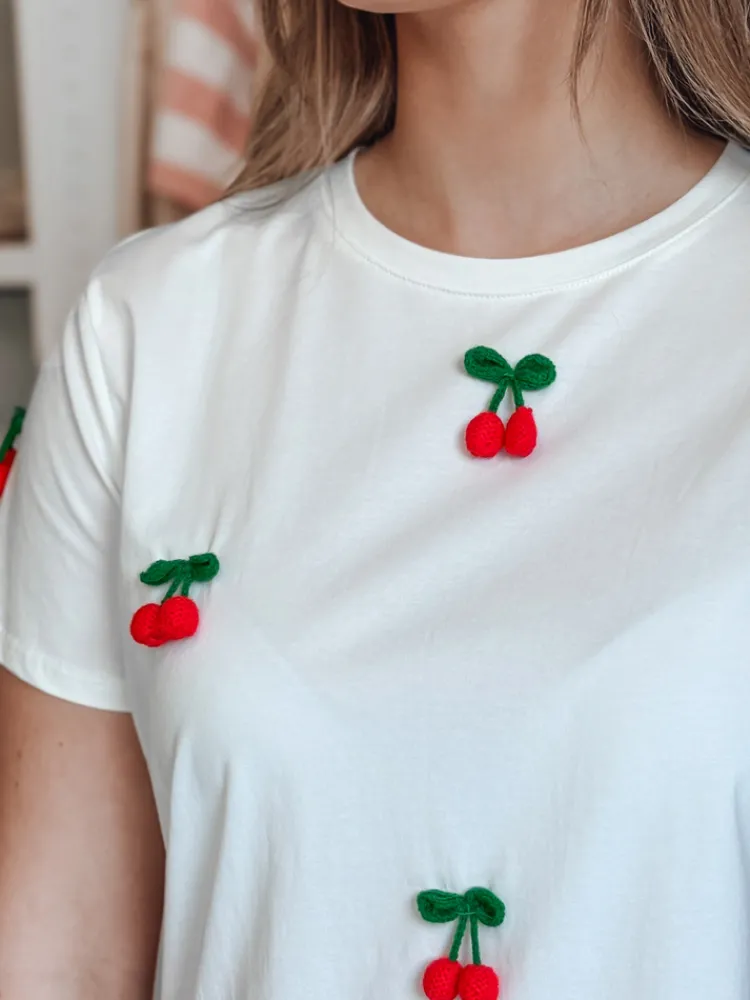 T-Shirty Damskie>Dstreet T-shirt damski CHERETTE biały RY2848