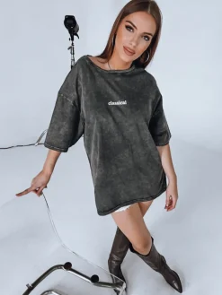 T-Shirty Damskie>Dstreet T-shirt damski CLASSICAL grafitowy RY2632