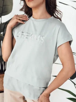 T-Shirty Damskie>Dstreet T-shirt damski DREAMY miętowy RY2546