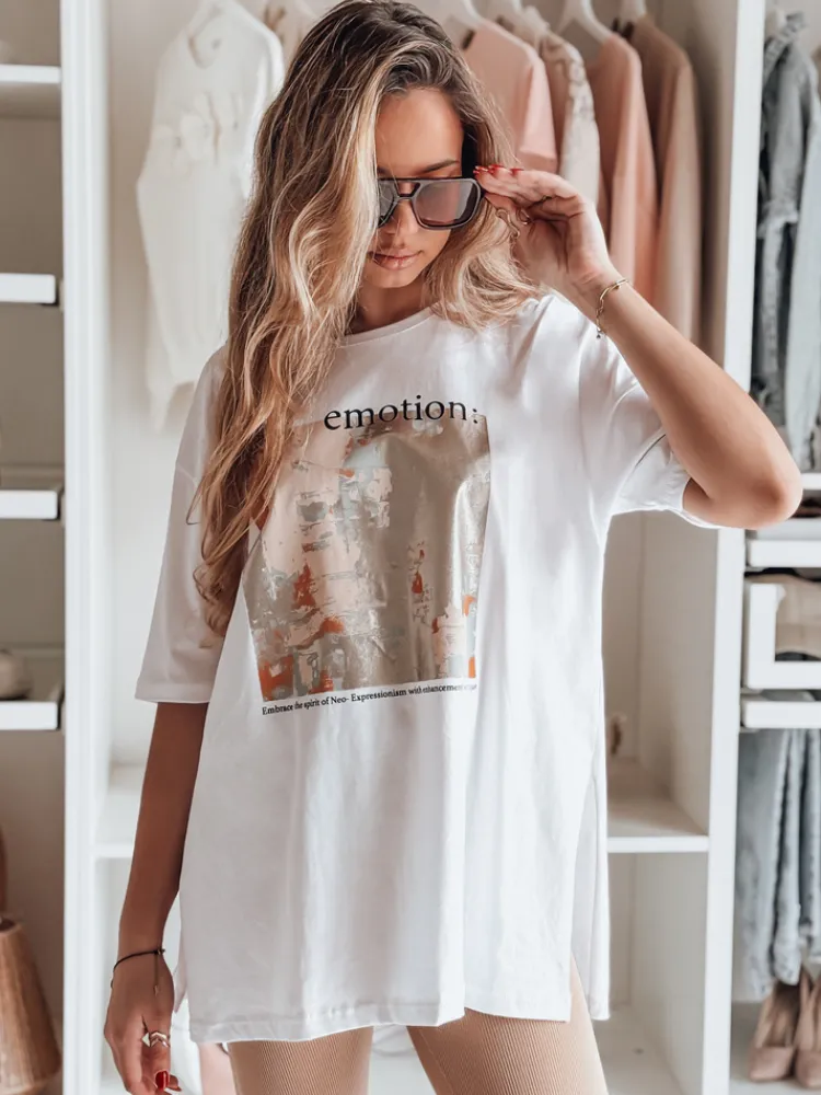 T-Shirty Damskie>Dstreet T-shirt damski EMLOT biały RY2622