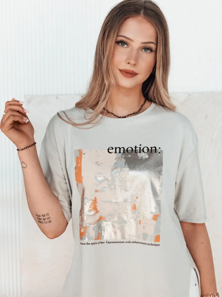 T-Shirty Damskie>Dstreet T-shirt damski EMLOT szary RY2623